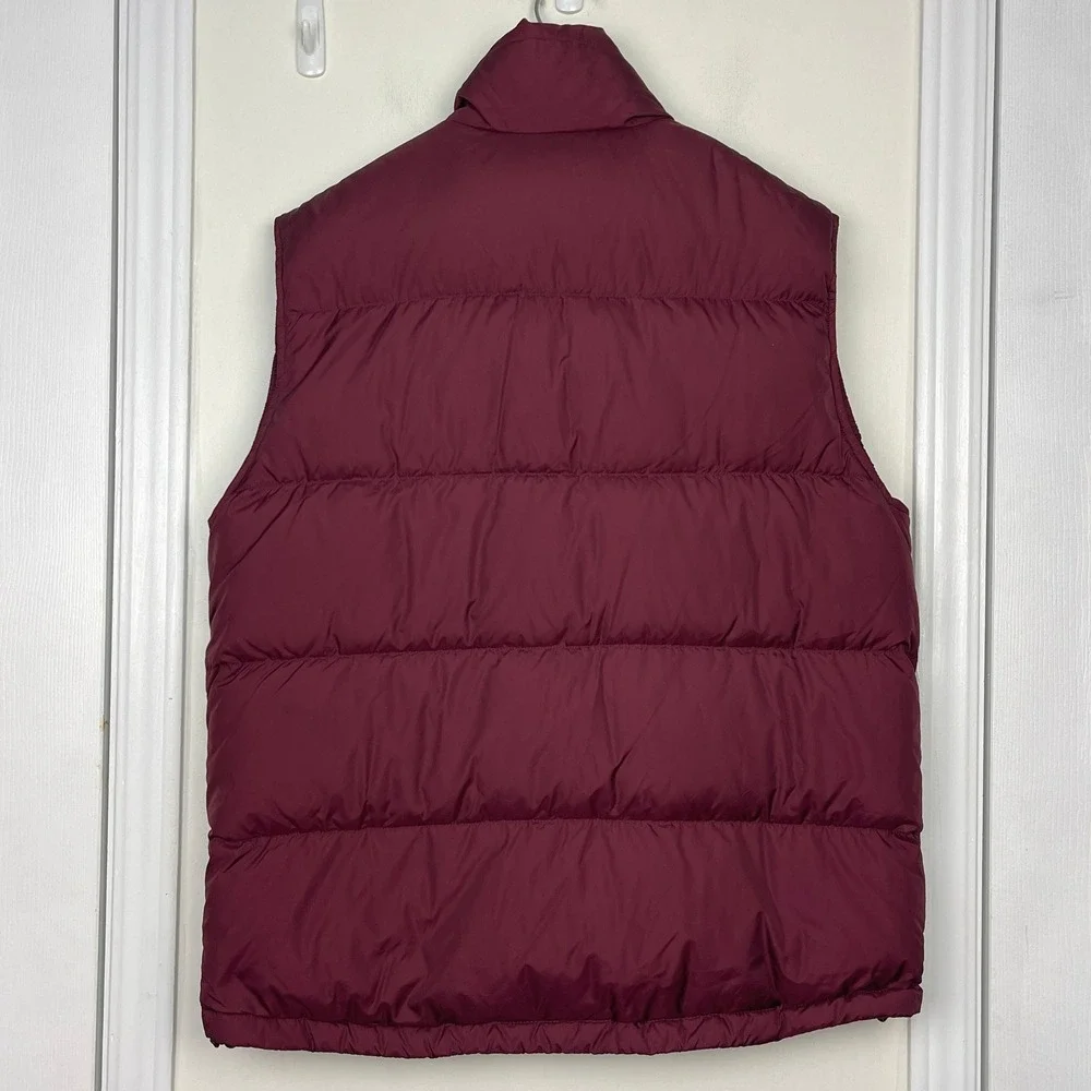 Duluth Trading Co Goose Down Puffer Vest Mens Large Maroon Burgundy 41023 - Picture 3 of 9